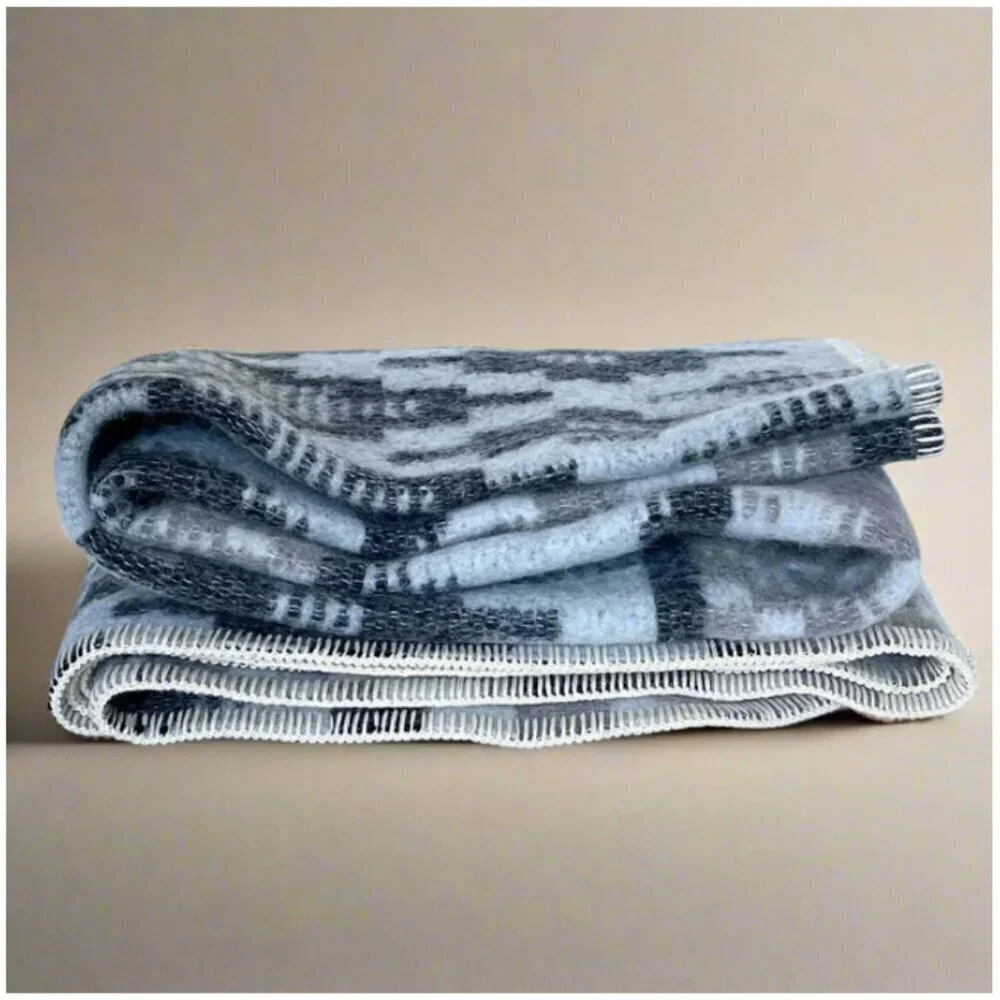 ARTZNL Alpaca Wool Cotton Throw Bed Blanket Large Southwestern Luxury Soft Queen